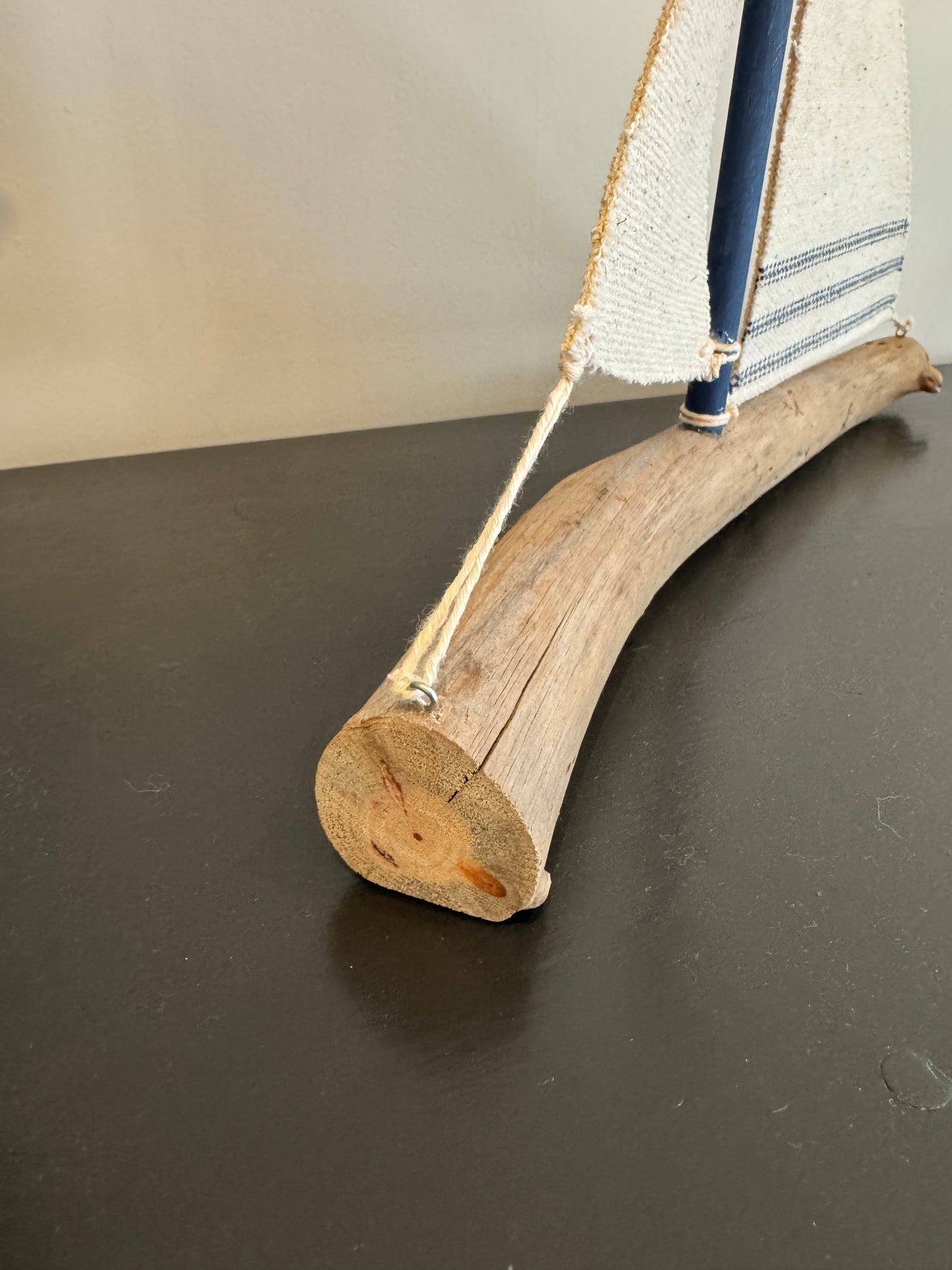 Amish Handmade Driftwood Sailboat Decor | Coastal Nautical Home Accent | Beach House Rustic Wood Boat | Lake House Shelf Decor | Unique Gift