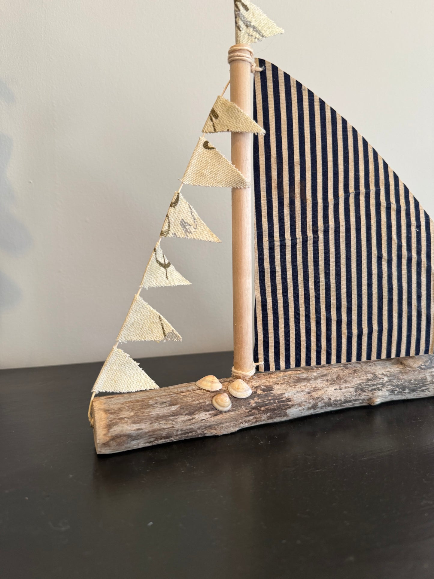 Amish Handmade Driftwood Sailboat Decor | Coastal Nautical Home Accent | Beach House Rustic Wood Boat | Lake House Shelf Decor | Unique Gift