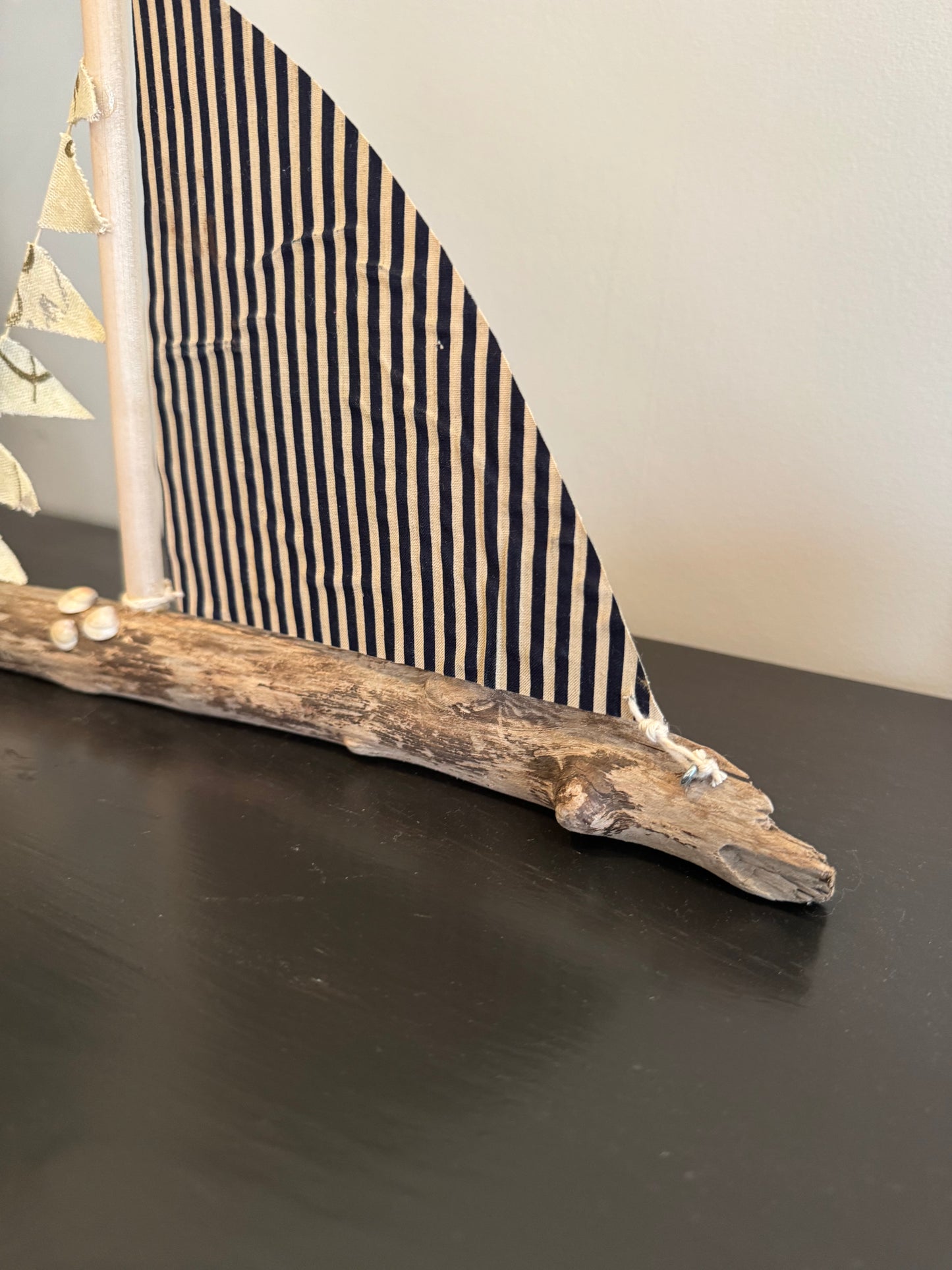 Amish Handmade Driftwood Sailboat Decor | Coastal Nautical Home Accent | Beach House Rustic Wood Boat | Lake House Shelf Decor | Unique Gift