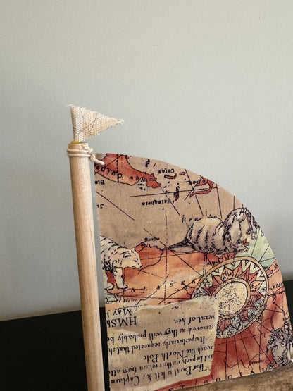 Amish Handmade Driftwood Sailboat Decor | Coastal Nautical Home Accent | Beach House Rustic Wood Boat | Lake House Shelf Decor | Unique Gift