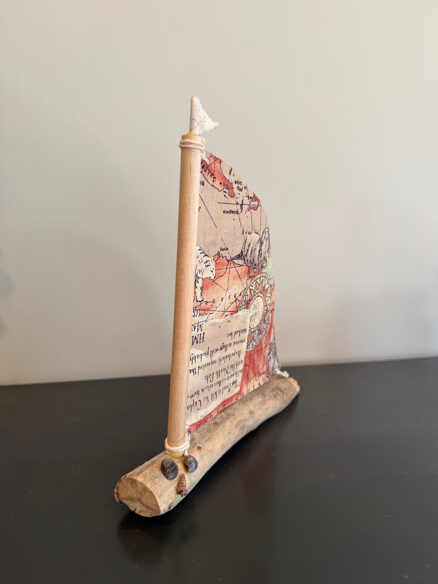 Amish Handmade Driftwood Sailboat Decor | Coastal Nautical Home Accent | Beach House Rustic Wood Boat | Lake House Shelf Decor | Unique Gift