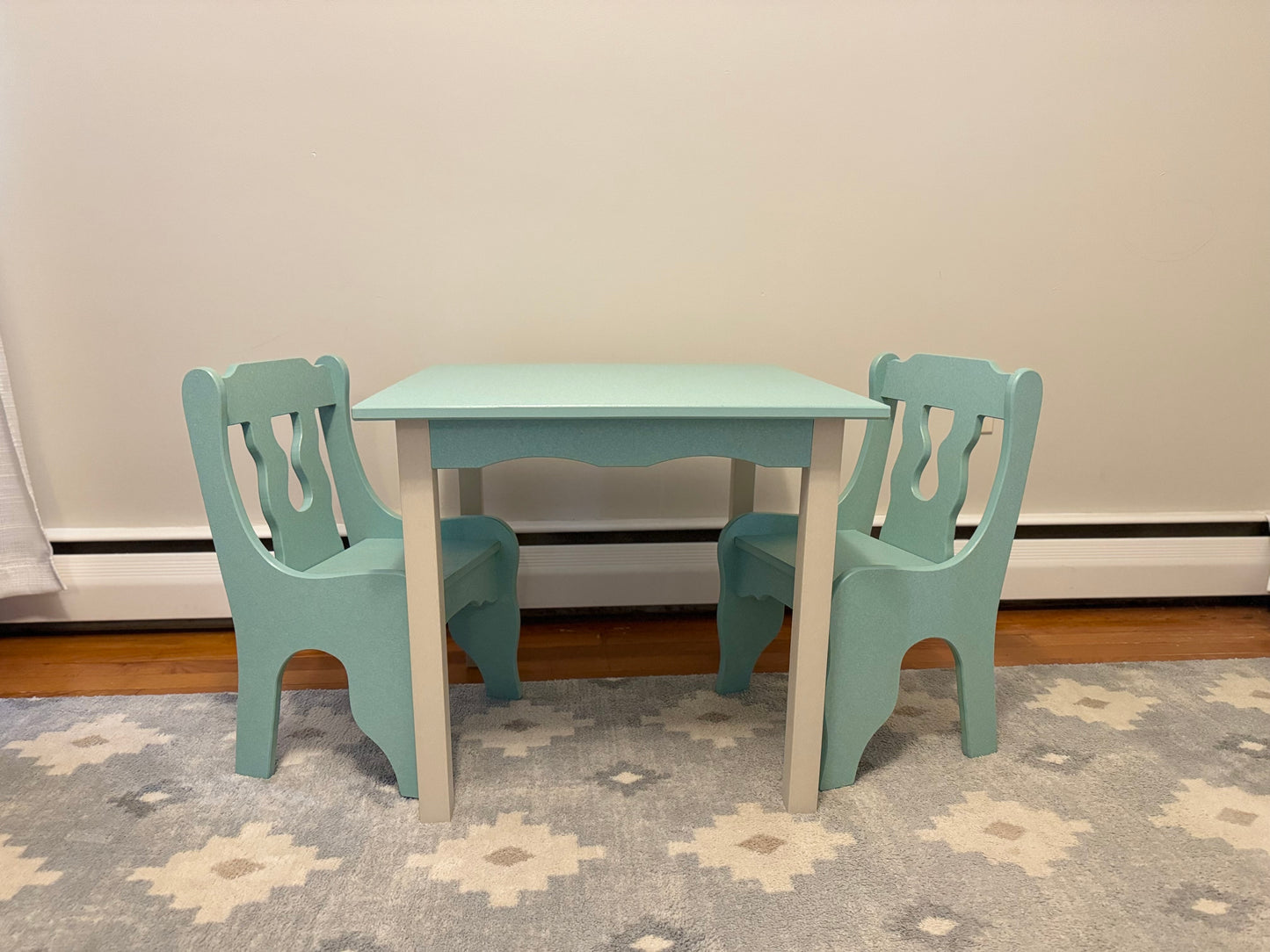 Childs Table and Chair Set-Multiple Color Options- Durable Poly Wood- Amish Made