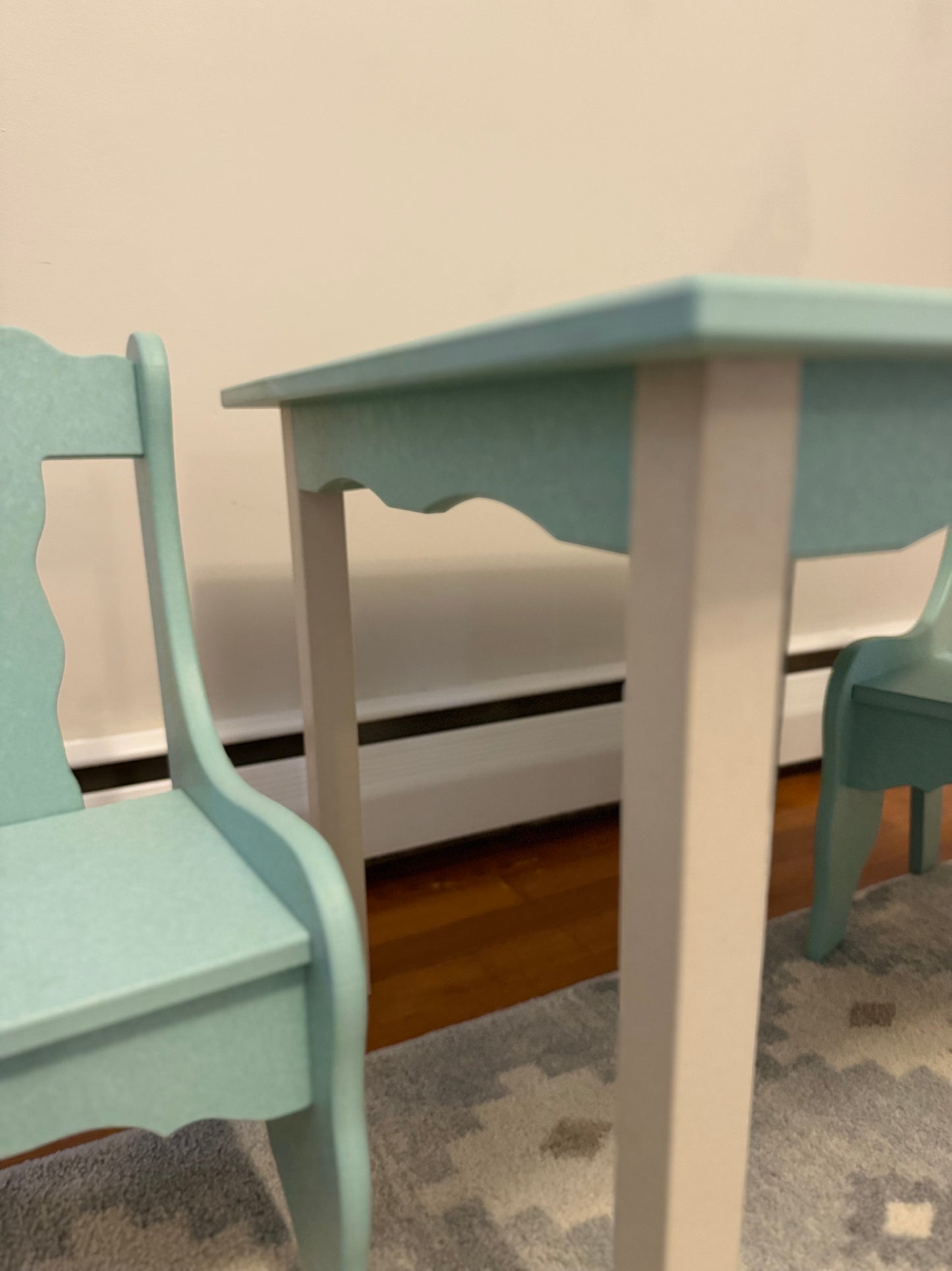 Childs Table and Chair Set-Multiple Color Options- Durable Poly Wood- Amish Made
