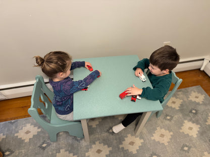 Childs Table and Chair Set-Multiple Color Options- Durable Poly Wood- Amish Made