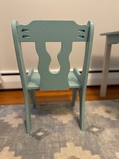 Childs Table and Chair Set-Multiple Color Options- Durable Poly Wood- Amish Made