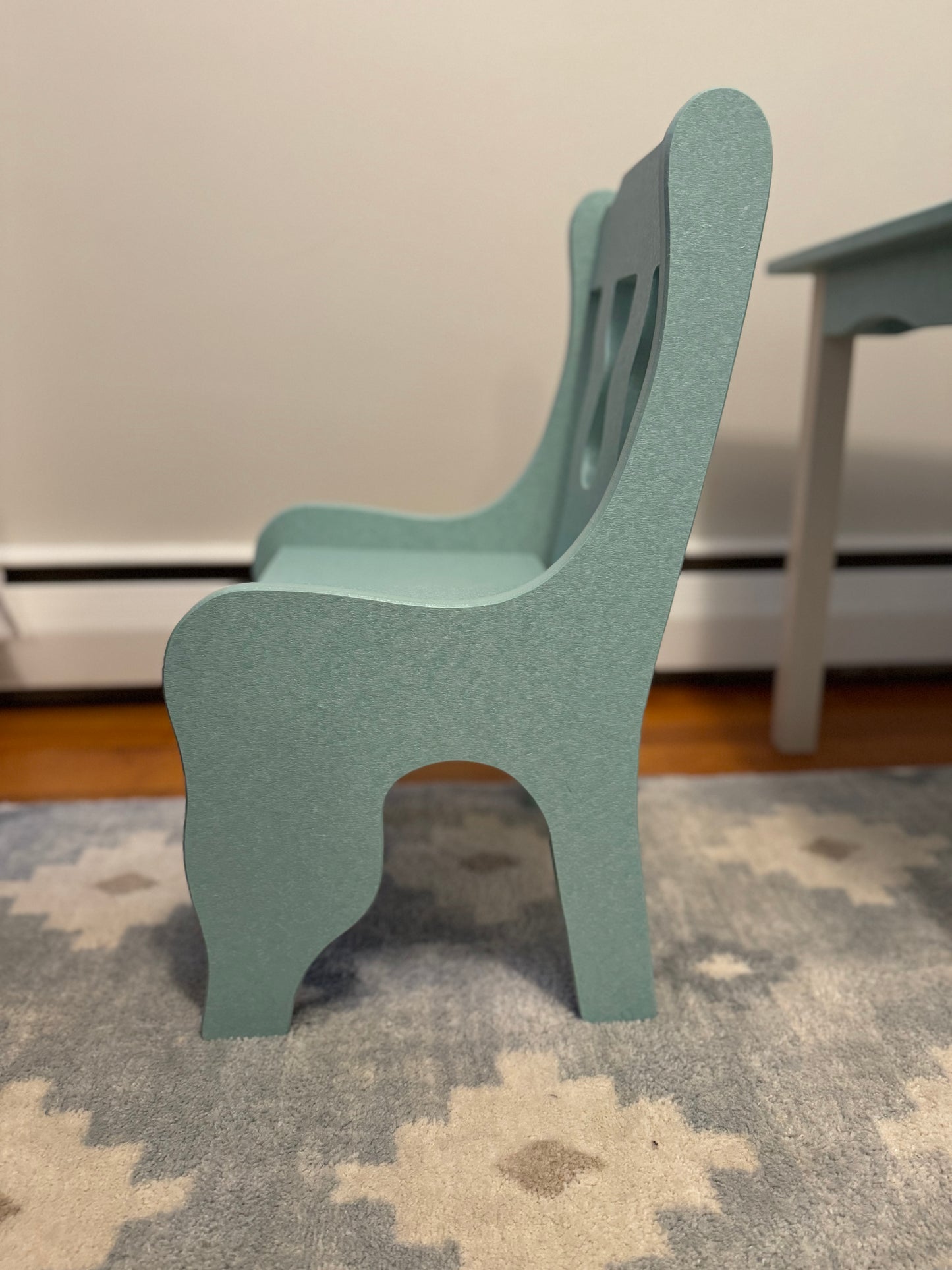 Childs Table and Chair Set-Multiple Color Options- Durable Poly Wood- Amish Made