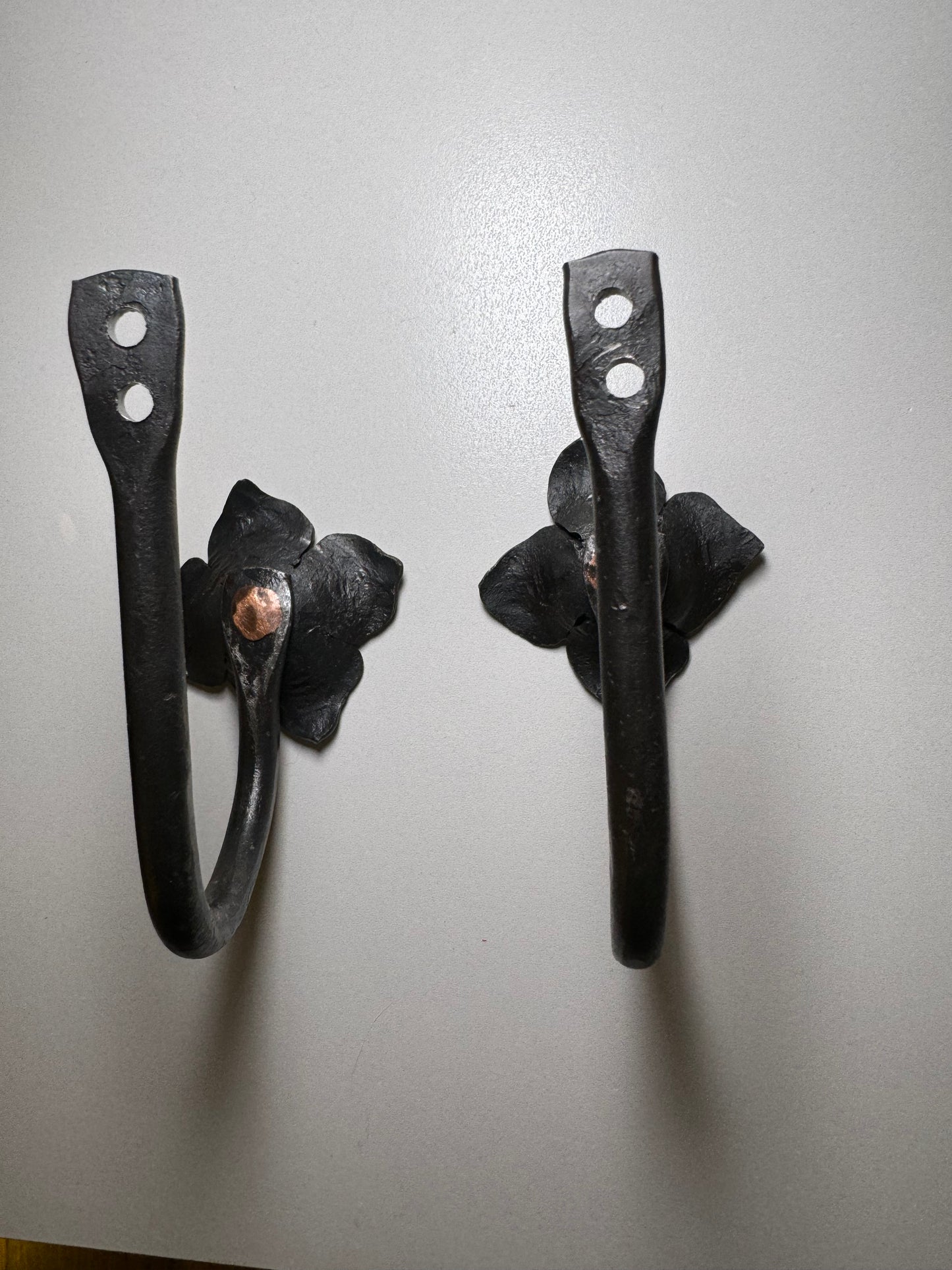 Hand-Forged Steel Curtain Tie Backs (Set of 2) 3 styles | Amish Blacksmith Made | Rustic Farm Style