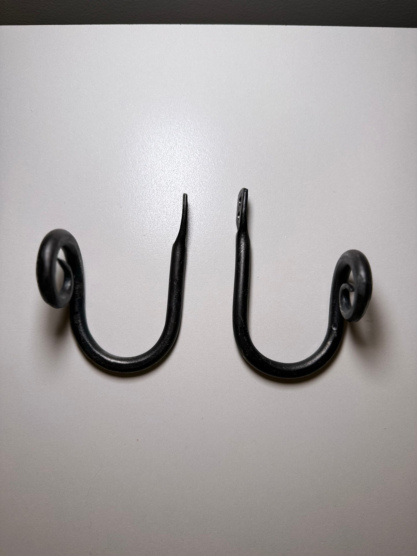 Hand-Forged Steel Curtain Tie Backs (Set of 2) 3 styles | Amish Blacksmith Made | Rustic Farm Style