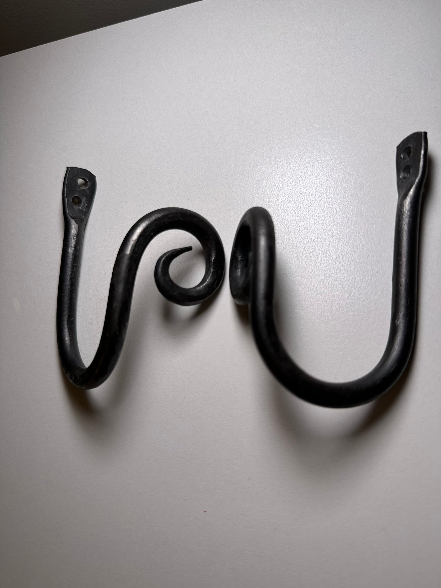 Hand-Forged Steel Curtain Tie Backs (Set of 2) 3 styles | Amish Blacksmith Made | Rustic Farm Style