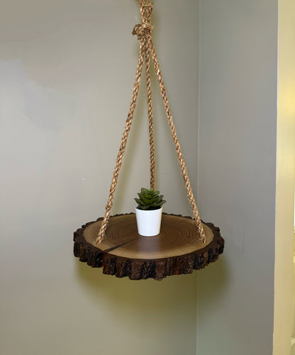 Wooden Hanging Display 12", Black Walnut Wood- Amish Made