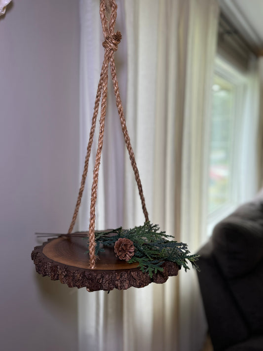 Wooden Hanging Display 12", Black Walnut Wood- Amish Made