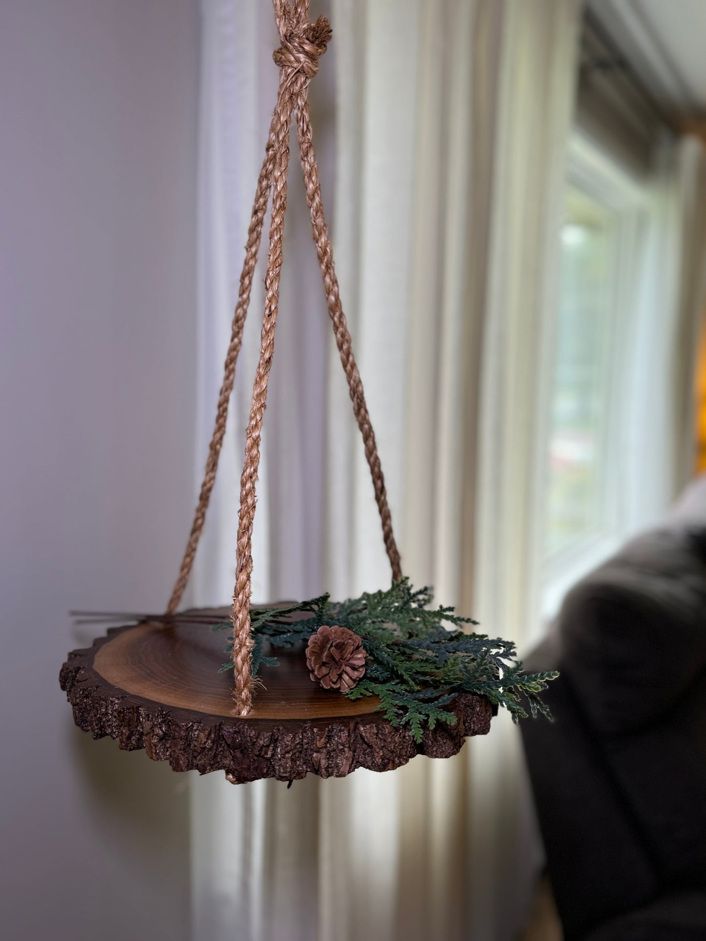 Wooden Hanging Display 12", Black Walnut Wood- Amish Made