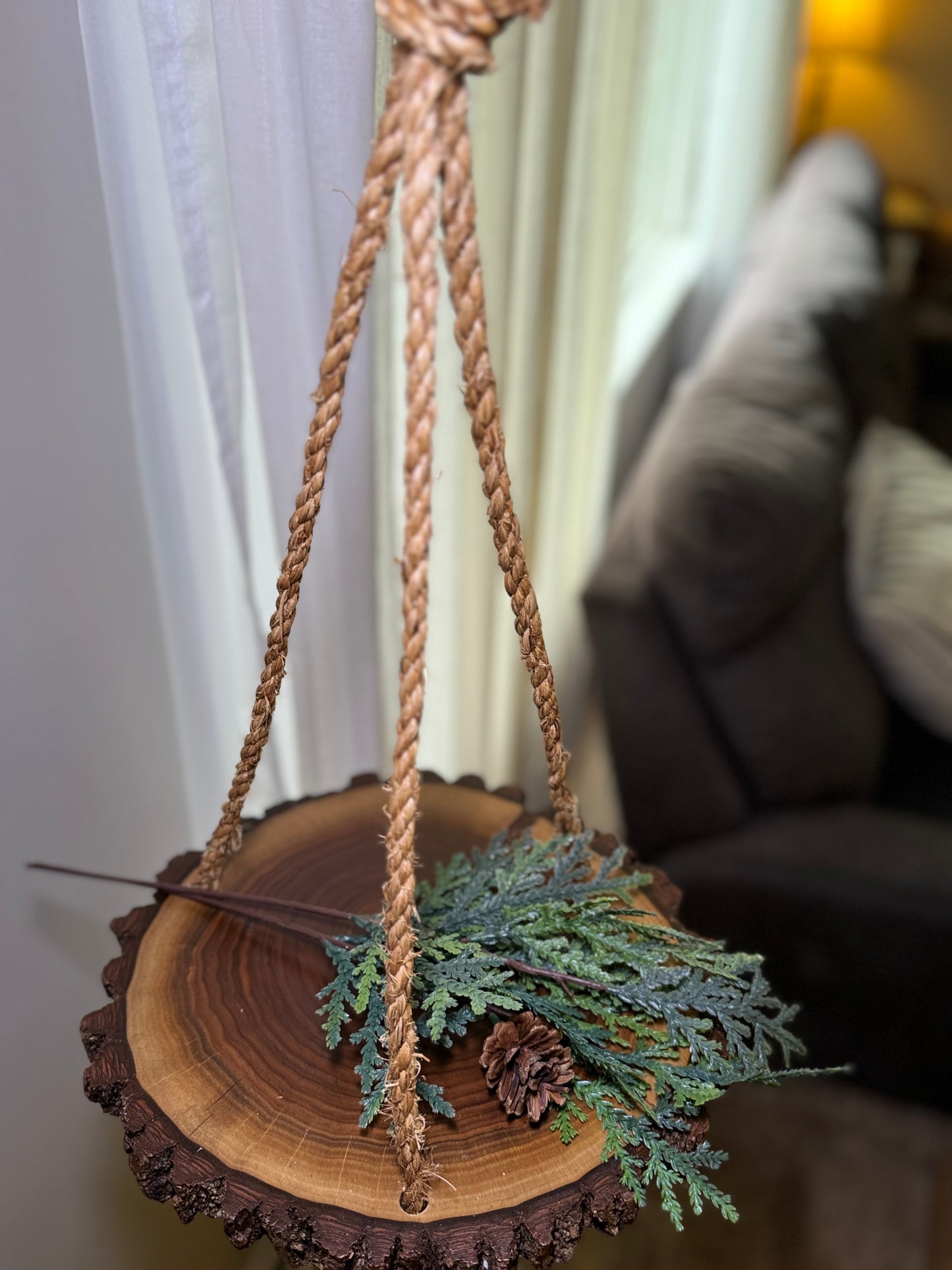 Wooden Hanging Display 12", Black Walnut Wood- Amish Made