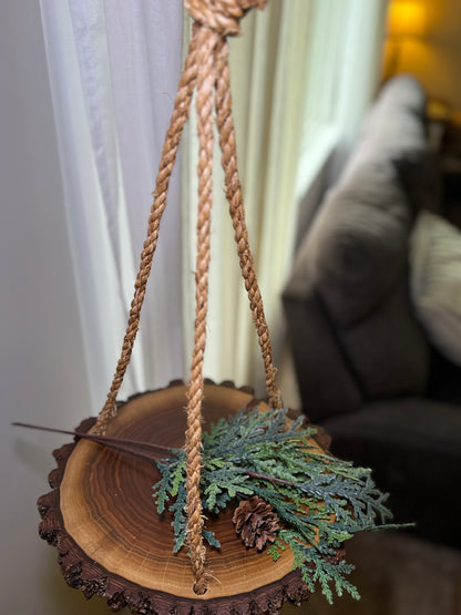 Wooden Hanging Display 12", Black Walnut Wood- Amish Made