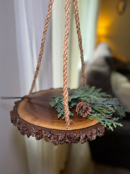 Wooden Hanging Display 12", Black Walnut Wood- Amish Made