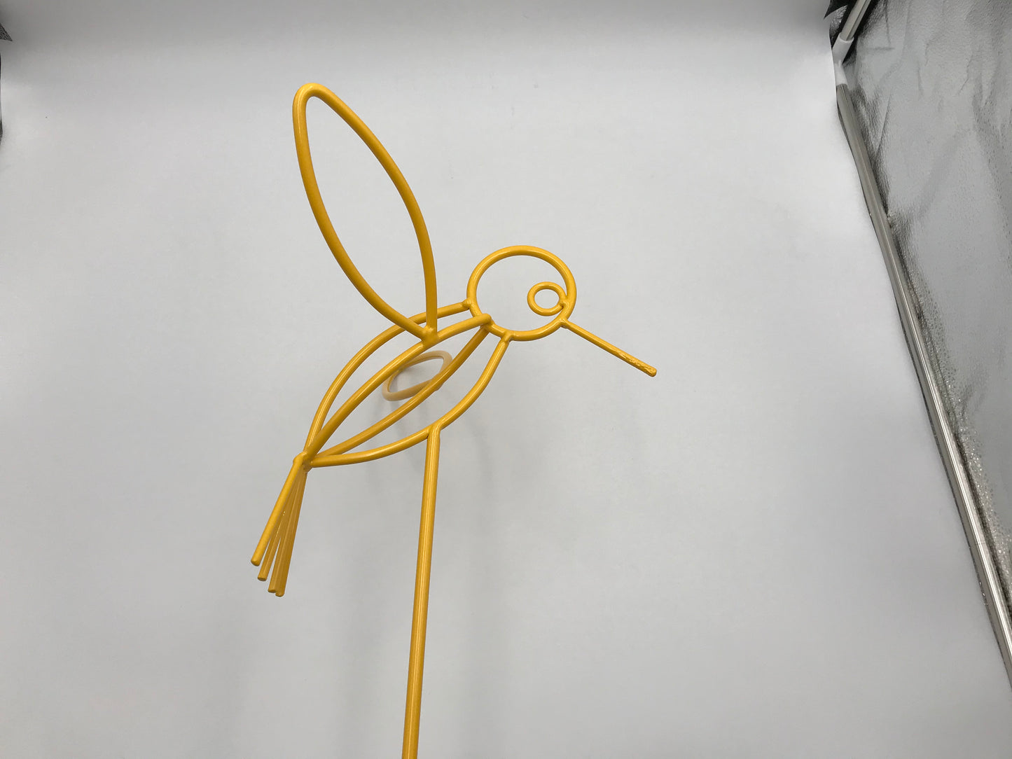 Hummingbird Lawn Ornament - Powder Coated in Red or Yellow - Amish made from wrought iron