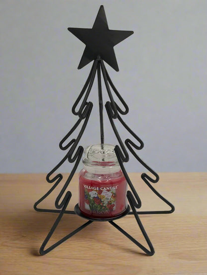 Black Wrought Iron Metal Christmas Tree - 3 Sizes - Amish Handmade