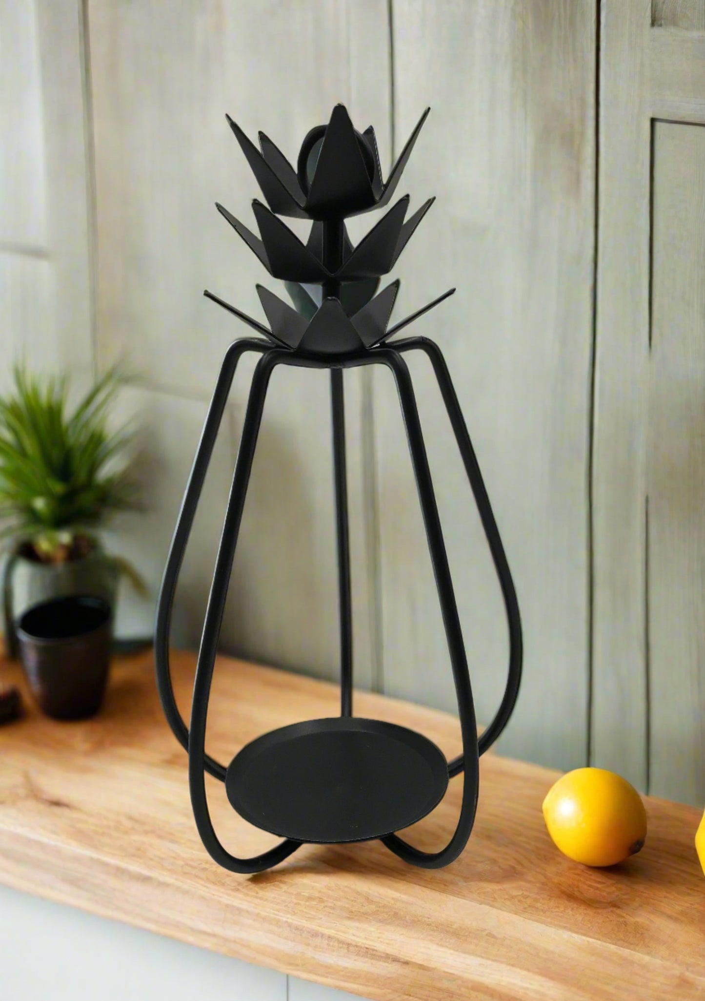 Wrought Iron Pineapple Candle Holder- Amish Made