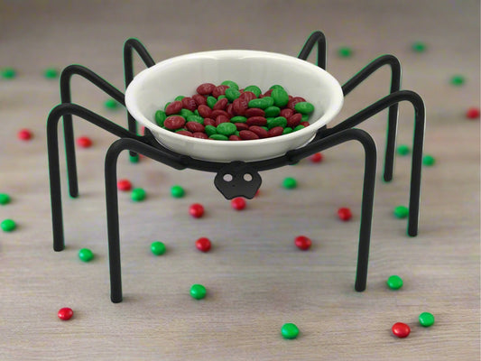 Black Widow Spider Flower Pot Planter or Candy Dish - Large & Small sizes - Fall Party Spooky Ornament Decor - Amish made