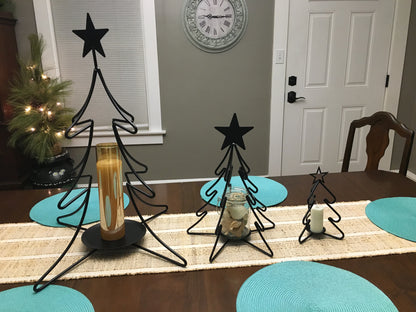 Black Wrought Iron Metal Christmas Tree - 3 Sizes - Amish Handmade