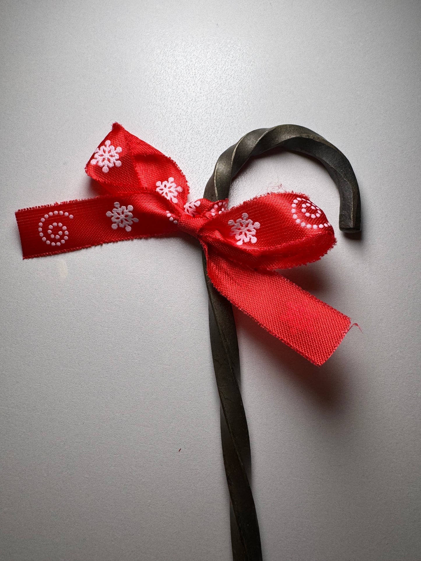 Hand-Forged Steel Candy Cane Ornaments by Amish Blacksmith - Rustic Charm for Farm, Ranch, Barn, Homestead, or Christmas Holiday Decor