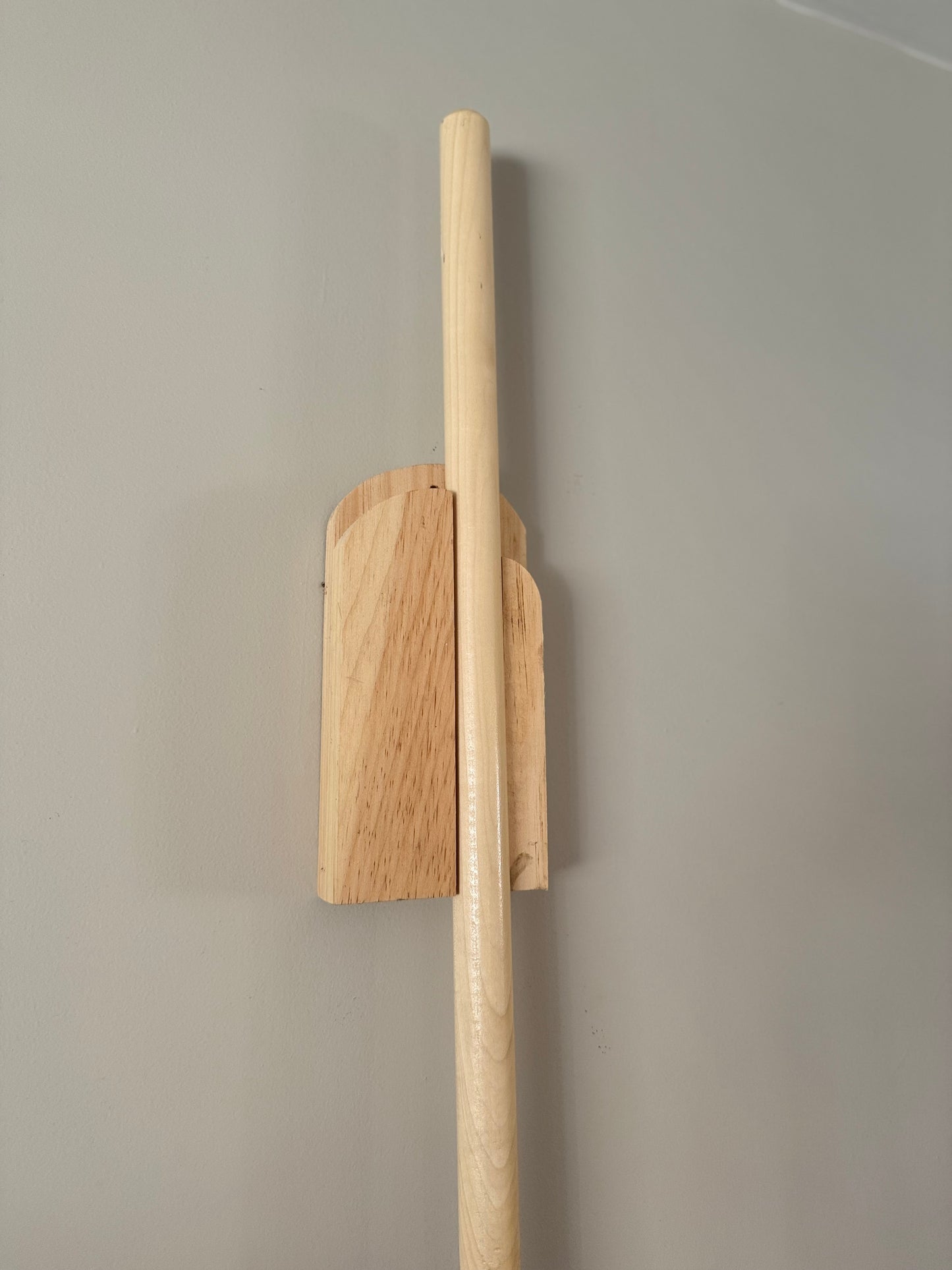 Wall Mount Broom Holder - Handcrafted Corn Broom Storage for Farmhouse & Rustic Home | Laundry Room and Kitchen Organization | Made in USA