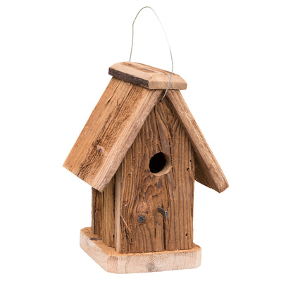 Rustic Hanging Wren Birdhouse Handmade Weather Resistant