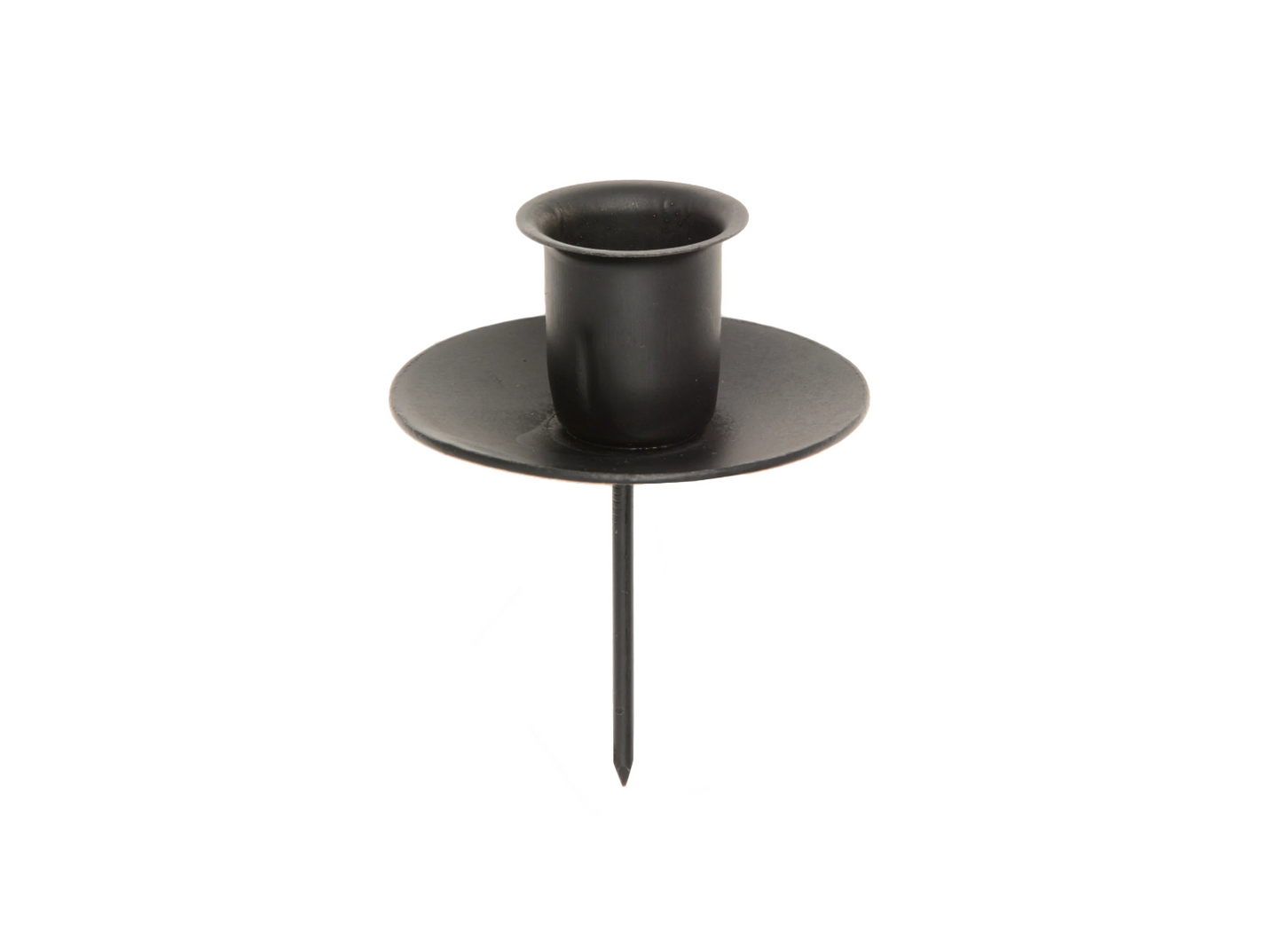 Taper & Pillar Candle Holder with Spike - Standard size taper candle - Amish made - Wrought Iron