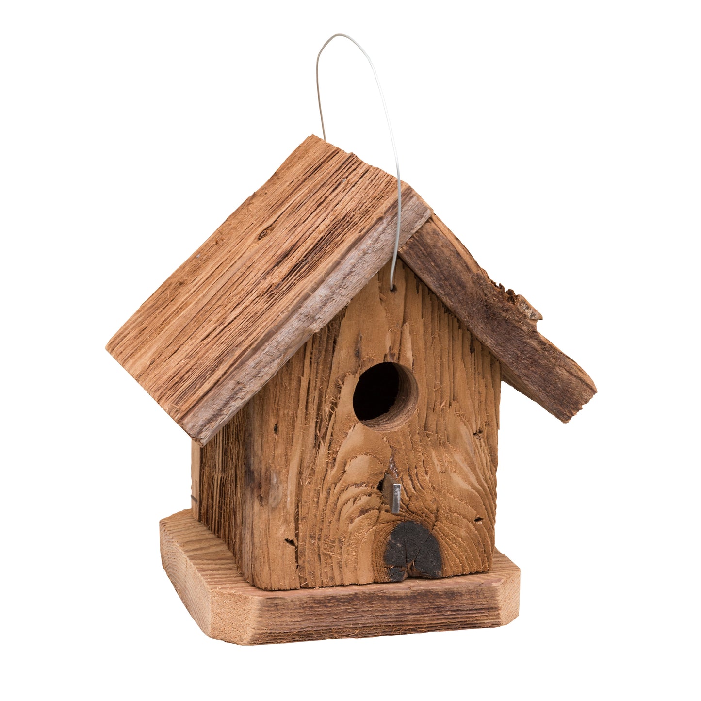 Rustic Hanging Birdhouse Handmade Weather Resistant