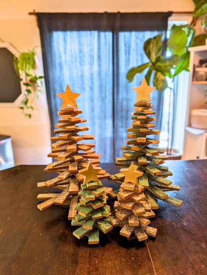 Amish Handmade Wood Lath Christmas Trees • Rustic Holiday Decor • Farmhouse Christmas Decoration