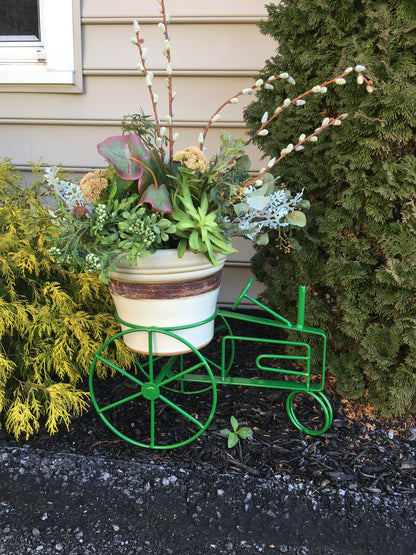 Tractor Flower planter - John Deere Green, CNH Case International Red, New Holland Blue - Powder Coated - amish made