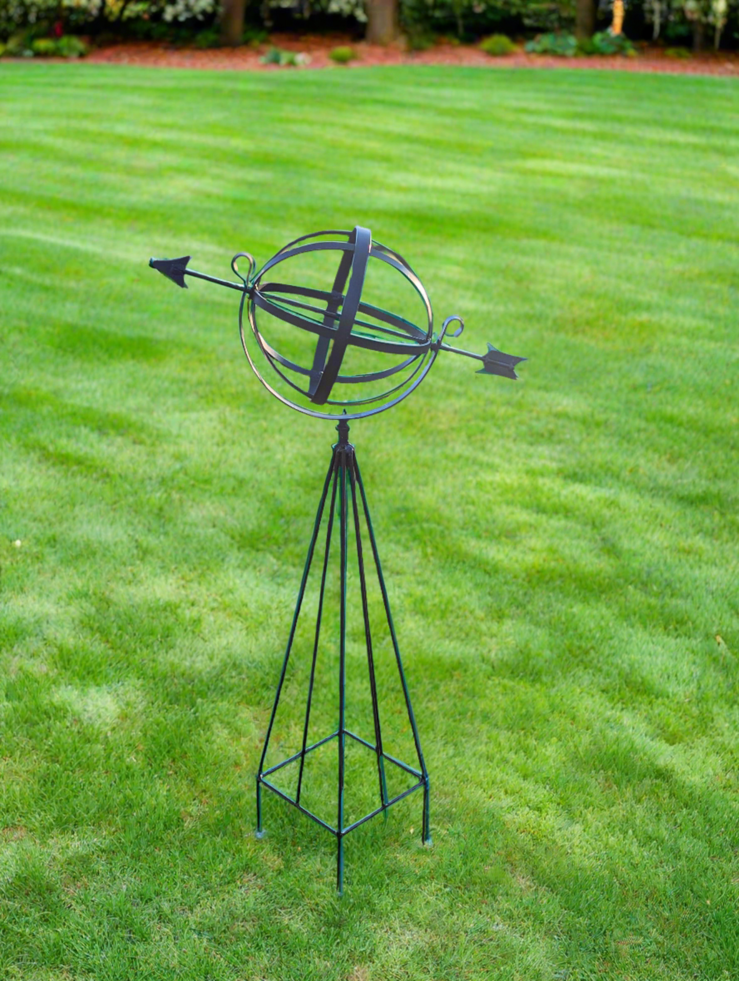 Wrought Iron Armillary - 34.5" high - Amish made - Yard decor - metal