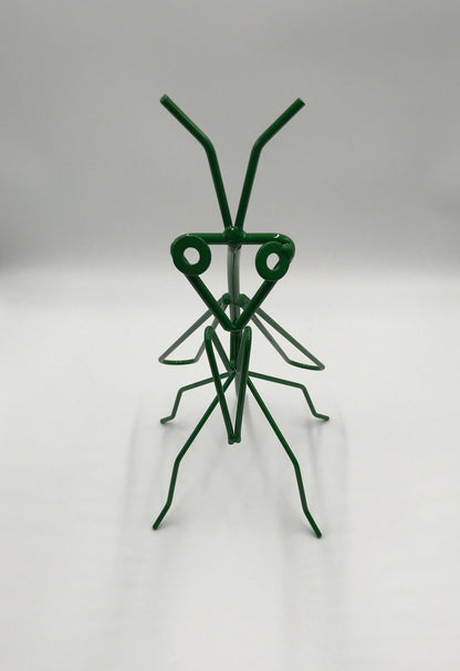 Praying Mantis Garden Decoration - Wrought Iron powder coated in green - amish made