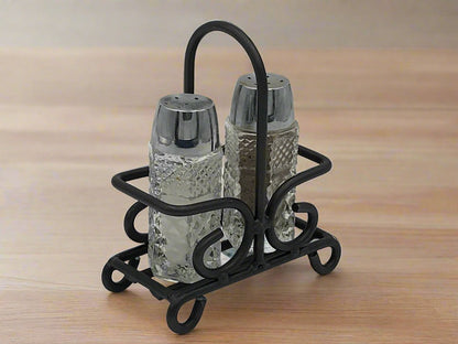 Wrought Iron Salt & Pepper Shaker Holder - Amish Made