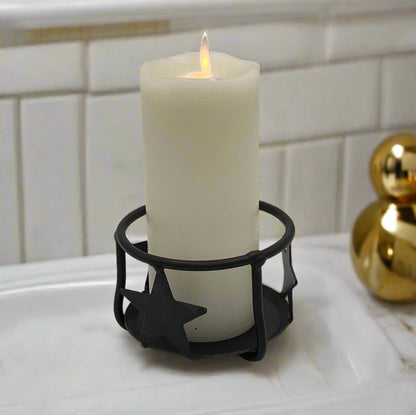 Wrought Iron Star Jar Candle Holder- Amish Made