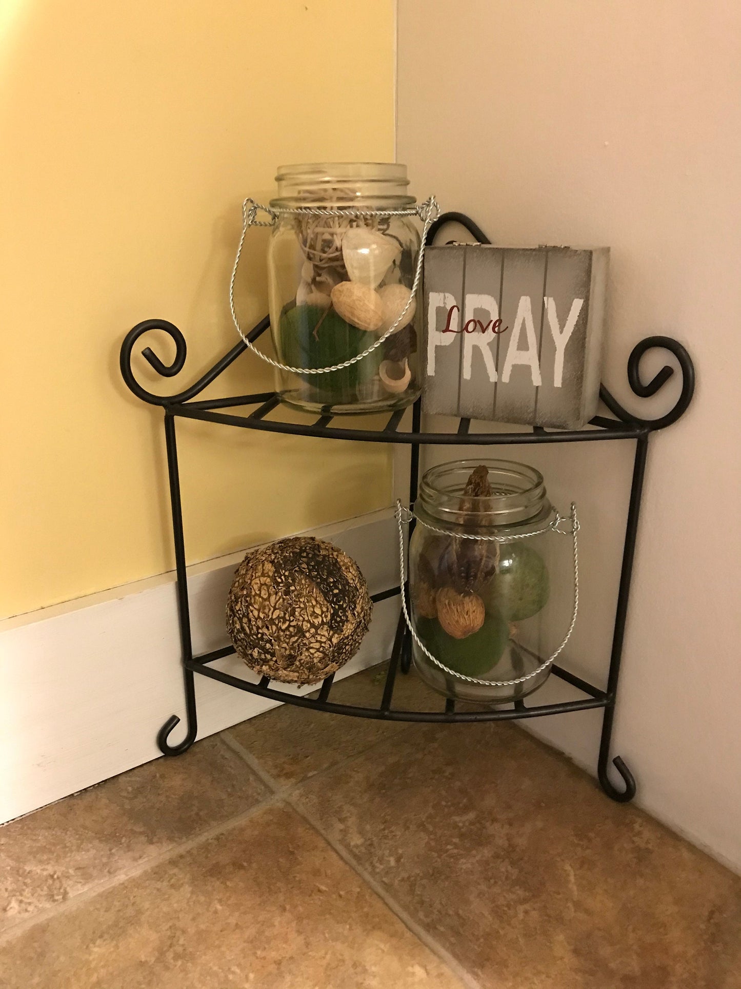 Mini Counter Shelf - Wrought Iron - Amish made