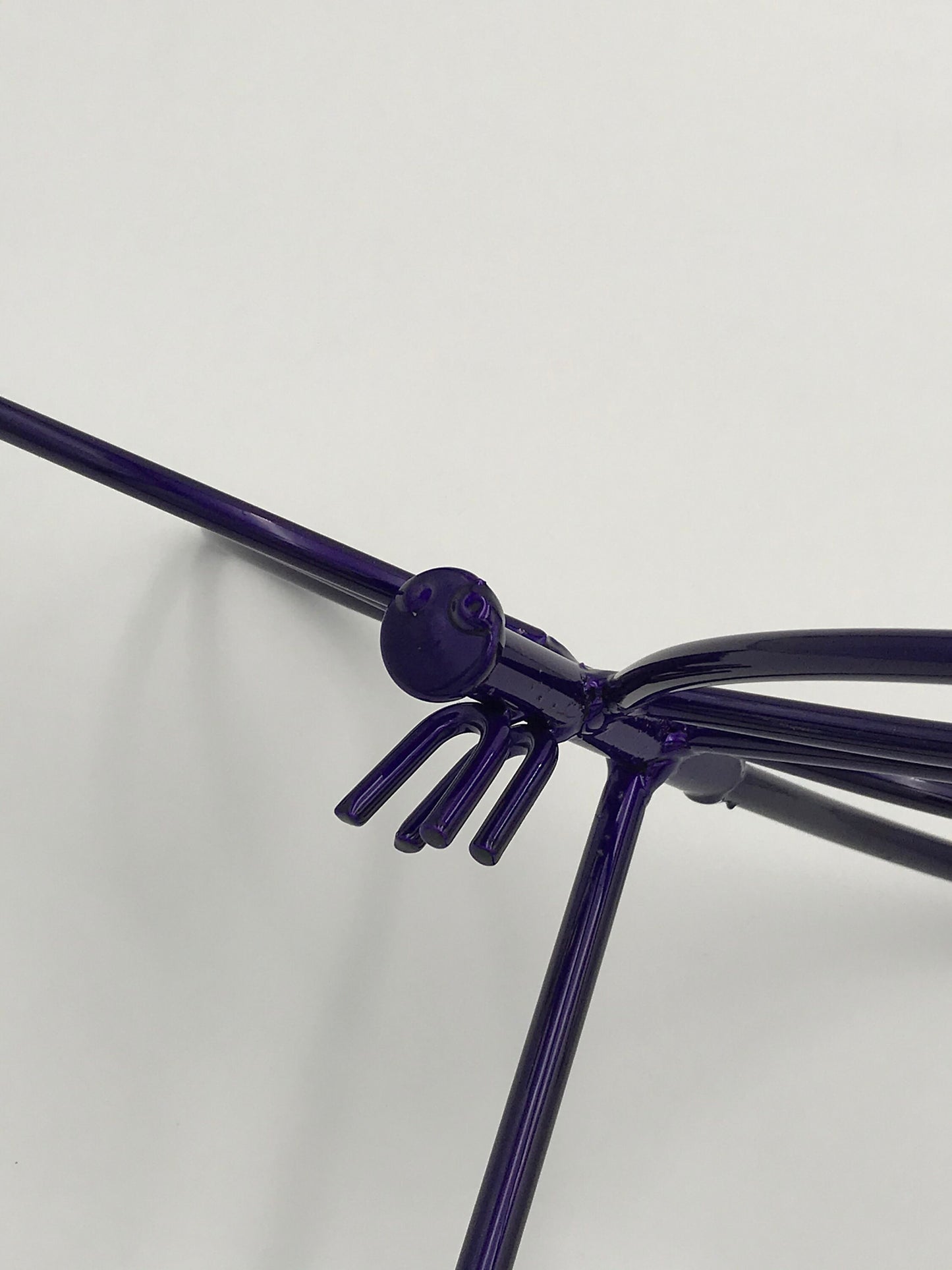 Dragonfly Lawn Ornament - Flowerbed or Garden - Powder Coated in Purple - Amish Made from wrought iron