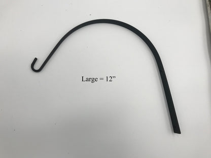 Amish Hand-Forged Arched Hook Plant Hanger - Small, Medium, Large