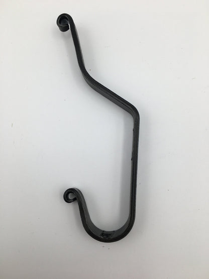 Wall Mounted Double Coat Hook - Wrought Iron - Amish made