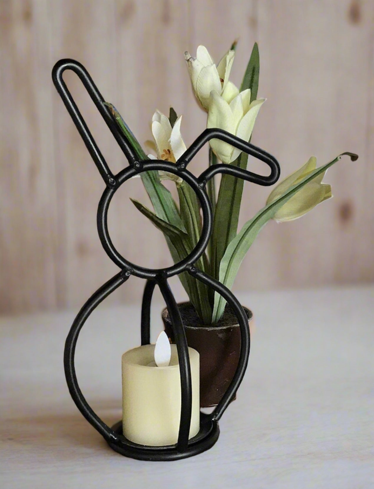 Easter Bunny Candle Holder (2 Sizes)-  Amish Made