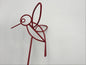 Wrought Iron Hummingbird Lawn Ornament - Red and Yellow- Amish Made