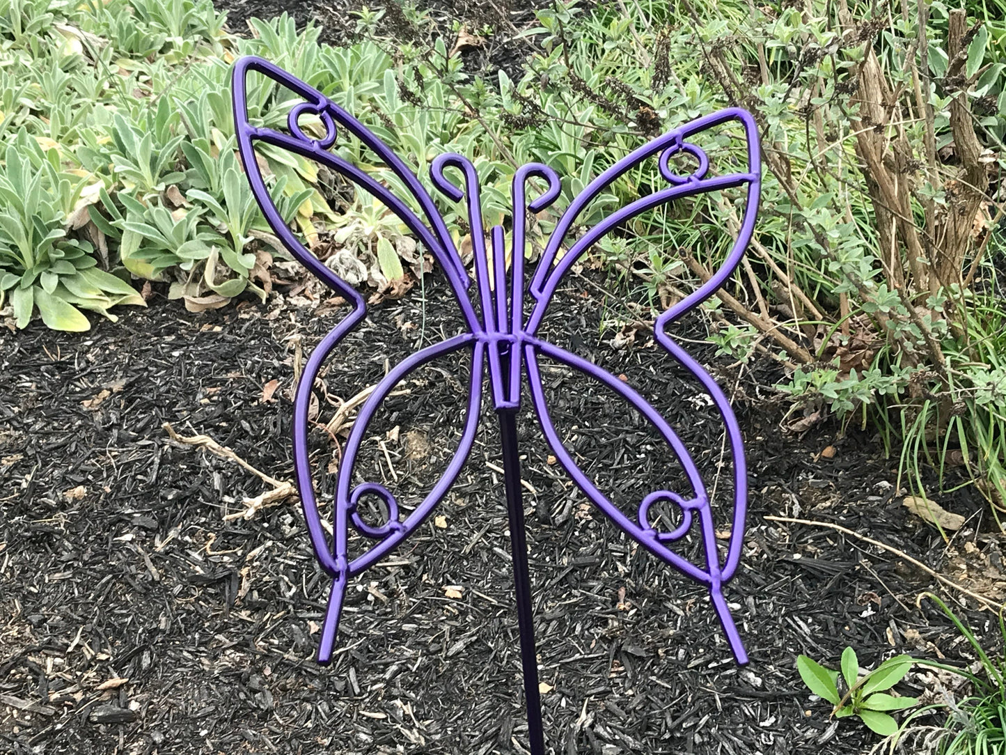 Butterfly Lawn Ornament - Powder Coated in Yellow, Blue, Purple, Red, Orange - Amish Made