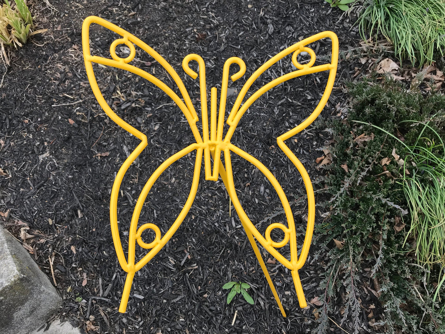 Butterfly Lawn Ornament - Powder Coated in Yellow, Blue, Purple, Red, Orange - Amish Made