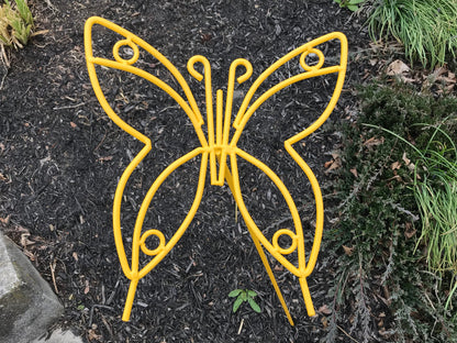 Butterfly Lawn Ornament - Powder Coated in Yellow, Blue, Purple, Red, Orange - Amish Made