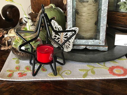 Wrought Iron Star Tea Light Holder - Amish made