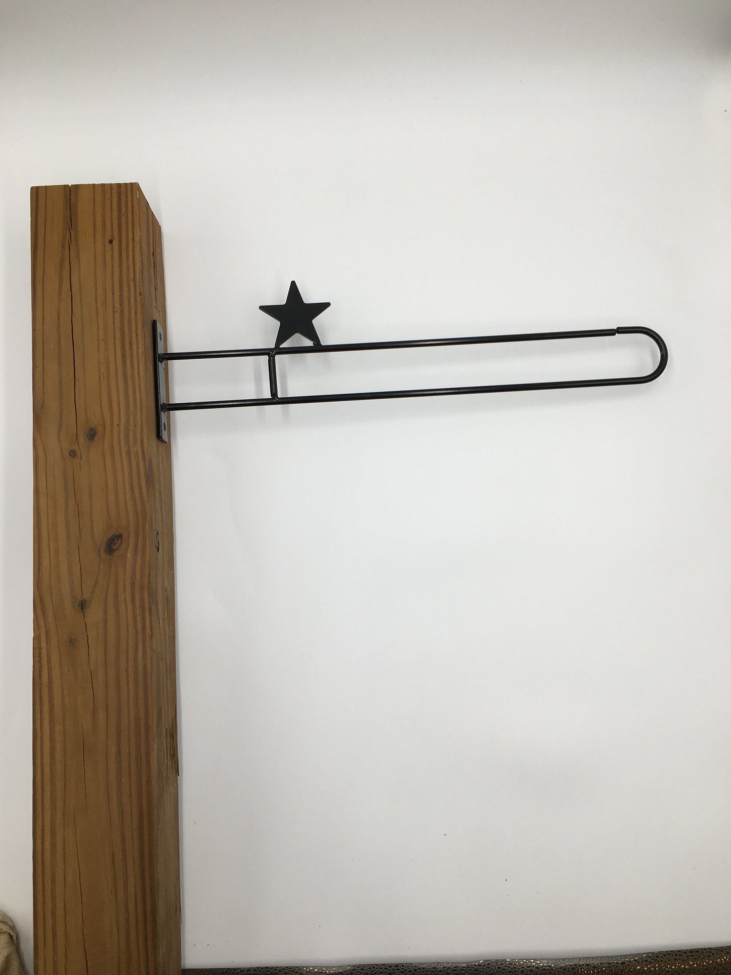 Wall Mount Star Flag Holder- Garden Decoration- Amish Made