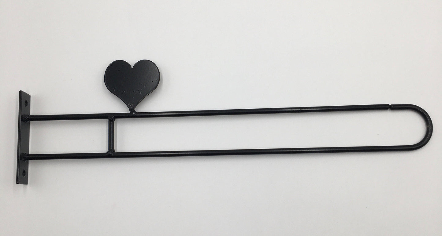 Wall Mount Heart Flag Holder- Garden Decoration- Amish Handmade USA