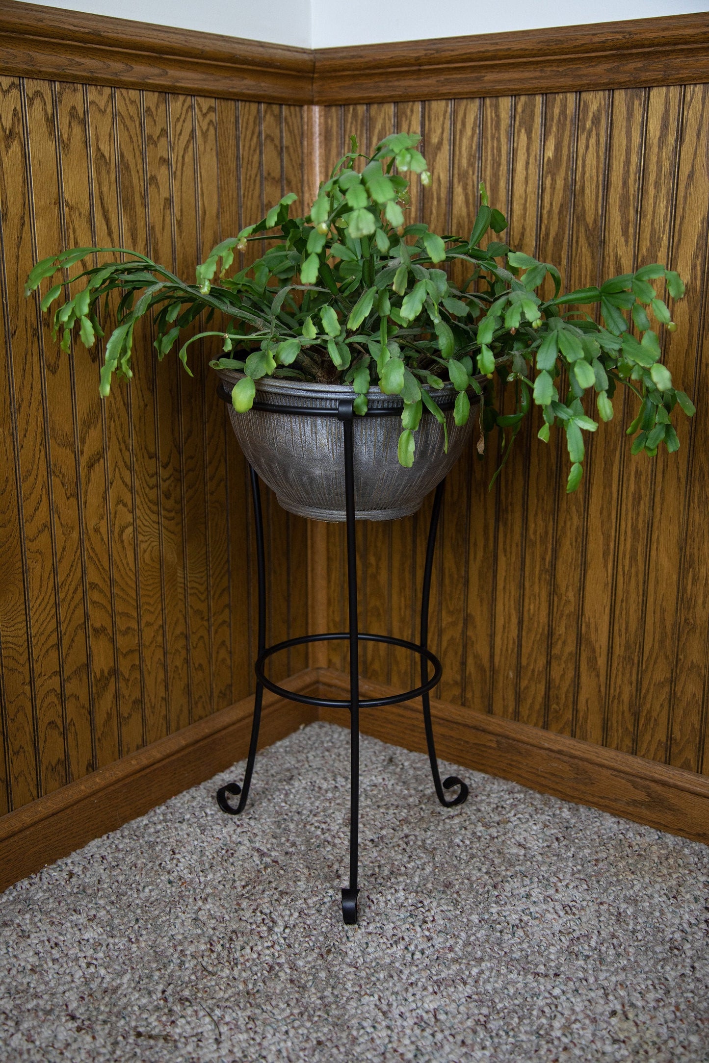 Pedestal Flower Pot Stand - Wrought Iron - 2 sizes - Amish made