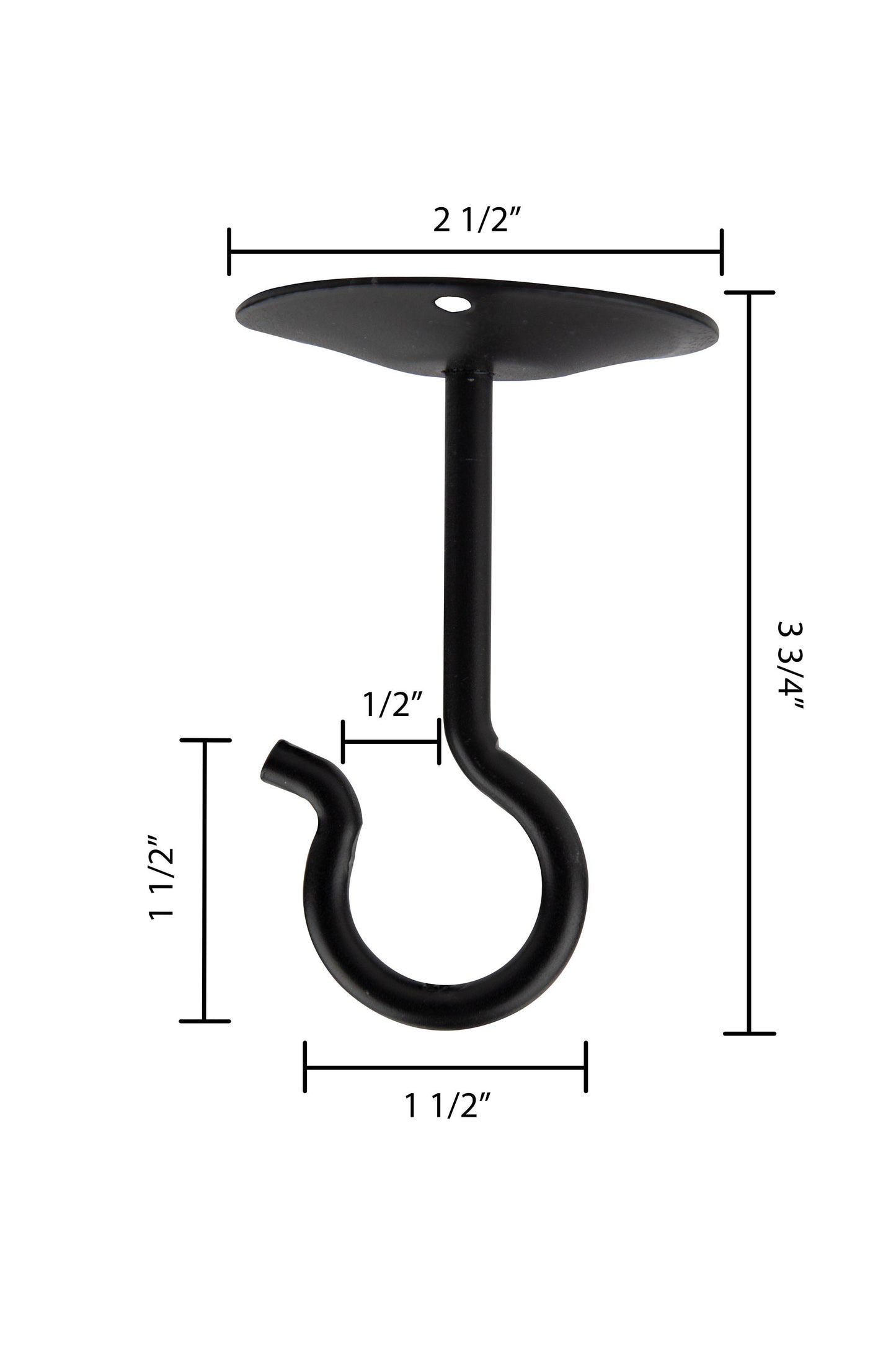 Rotating Swivel Ceiling Hook - Black Wrought Iron - Amish Handmade