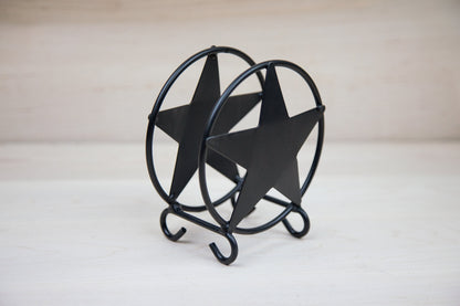 Wrought iron Star Napkin Holder - Amish made